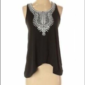 Festival style, THML Black tank w/ white detail